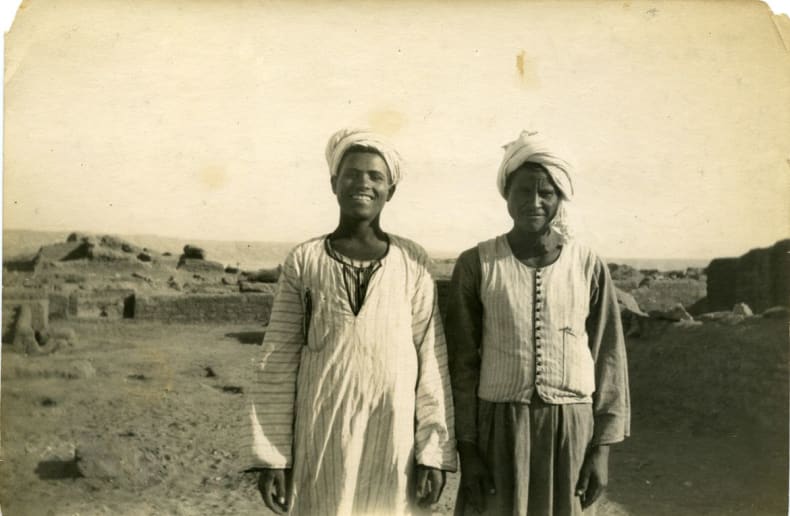 Kassar Umbarak on the left in a photograph that he sent to Hilary (TA.WAD.01.PICT.08)
