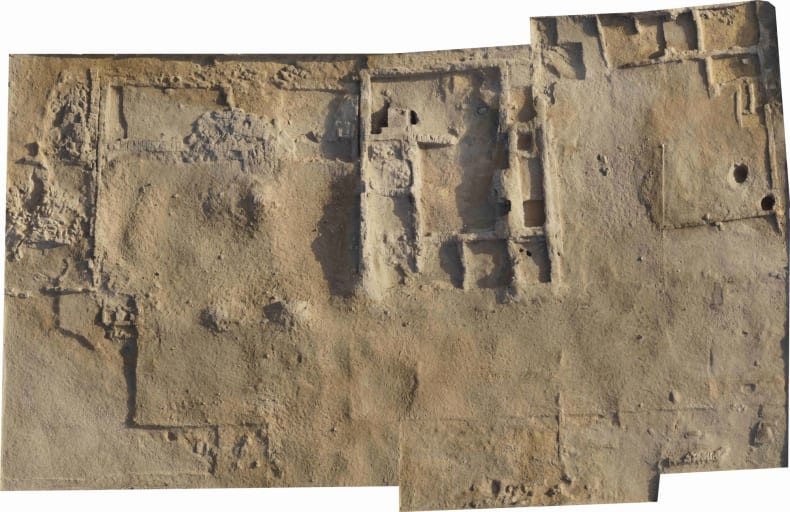 Aerial view of Amarna M50. &copy; Anna Hodgkinson