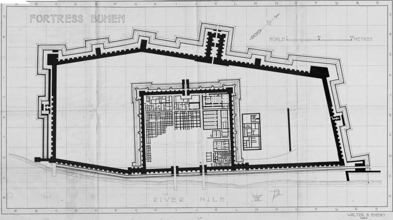 A plan of the Middle Kingdom fortress of Buhen