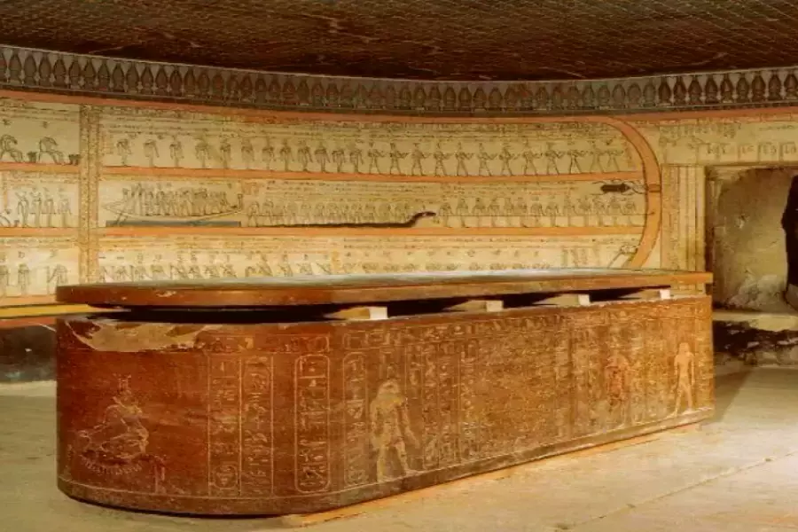 Geisen_The Ancient Egyptian Afterlife_Amduat on the walls of Tomb of Thutmose III 