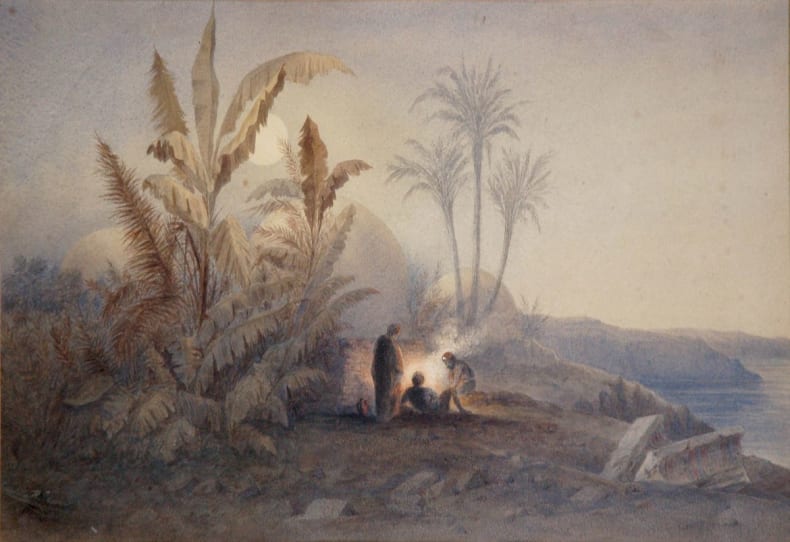 ART.212, Arab tombs near Siout by Amelia Edwards, 1877 