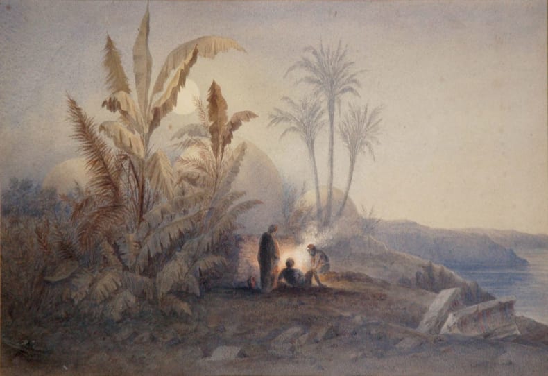 ART.212, Arab tombs near Siout by Amelia Edwards, 1877