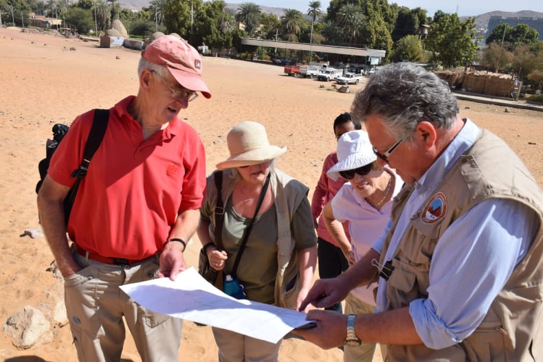 Members of the EES visiting the excavations in 2016